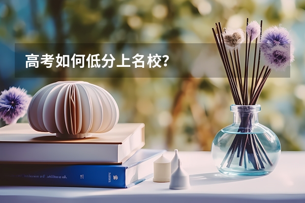 高考如何低分上名校？