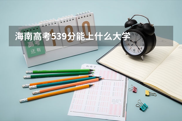海南高考539分能上什么大学