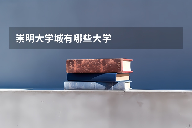 崇明大学城有哪些大学