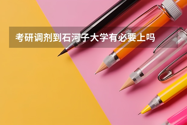 考研调剂到石河子大学有必要上吗