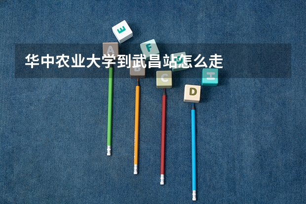 华中农业大学到武昌站怎么走