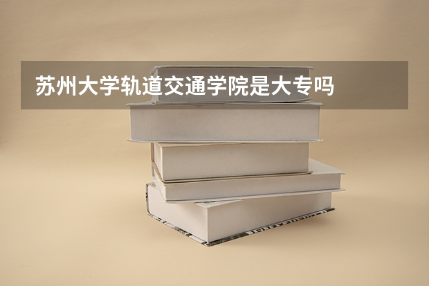 苏州大学轨道交通学院是大专吗