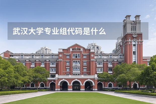 武汉大学专业组代码是什么