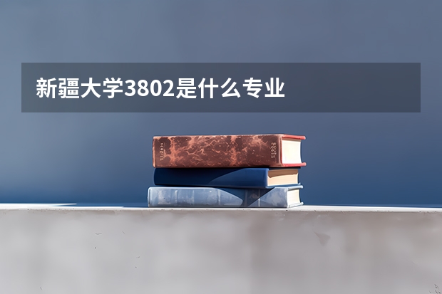 新疆大学3802是什么专业