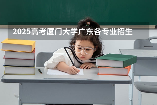 2025高考厦门大学广东各专业招生人数（2026参考）