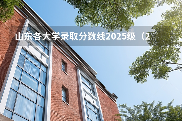 山东各大学录取分数线2025级（2025山东省各大学录取分数线）