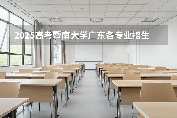 2025高考暨南大学广东各专业招生人数（2026参考）