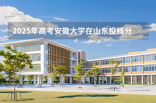 2025年高考安徽大学在山东投档分数线（2026参考）