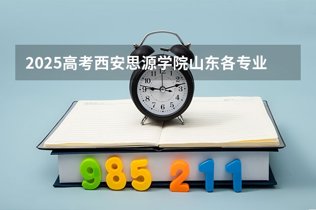 2025高考西安思源学院山东各专业招生人数（2026参考）