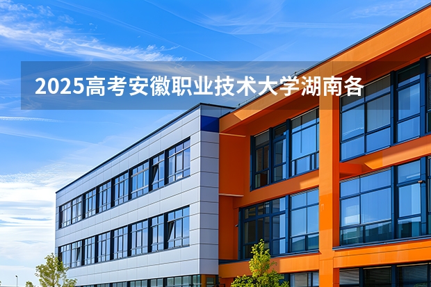 2025高考安徽职业技术大学湖南各专业招生人数（2026参考）
