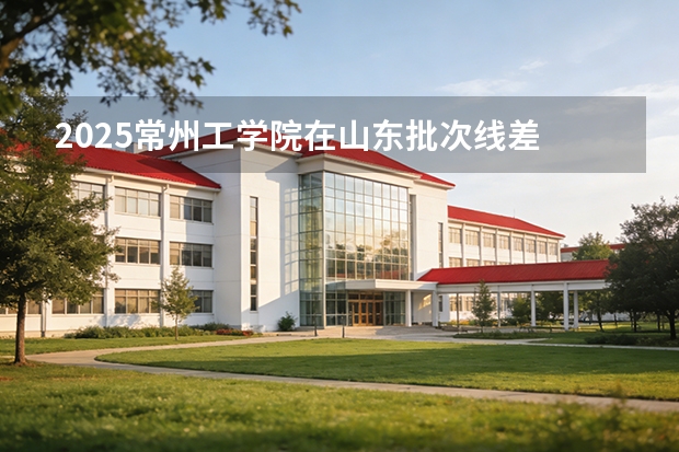 2025常州工学院在山东批次线差