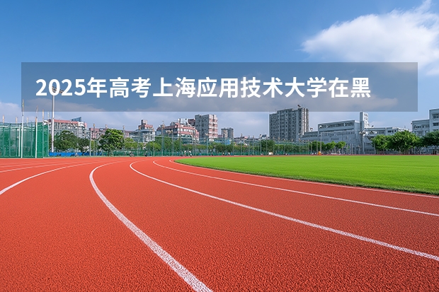 2025年高考上海应用技术大学在黑龙江投档分数线（2026参考）