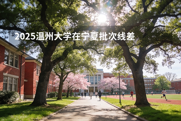 2025温州大学在宁夏批次线差