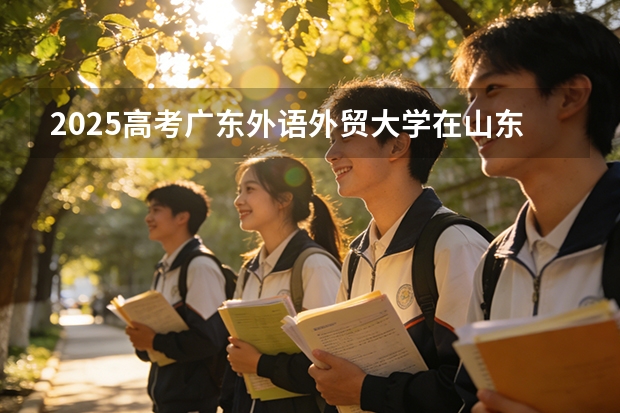 2025高考广东外语外贸大学在山东各批次选科要求介绍（2026参考） 