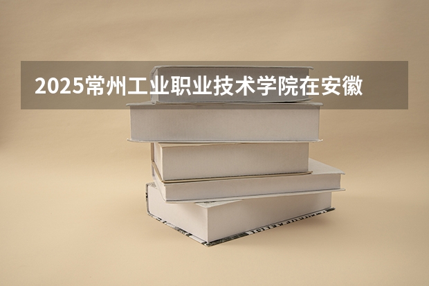 2025常州工业职业技术学院在安徽艺术类投档分数线（2026年参考）