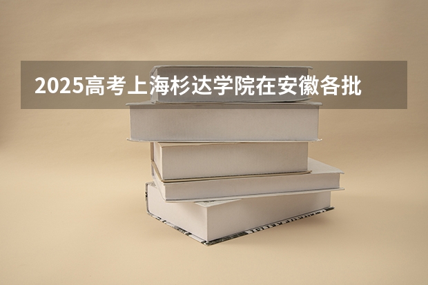 2025高考上海杉达学院在安徽各批次选科要求介绍（2026参考） 