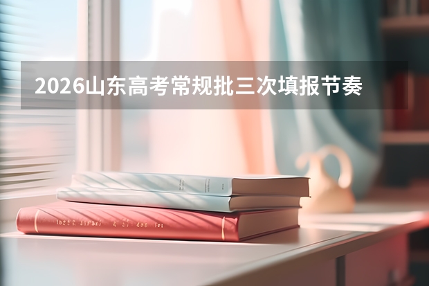 2026山东高考常规批三次填报节奏与征集志愿补救