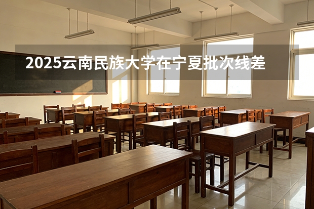 2025云南民族大学在宁夏批次线差