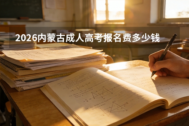 2026内蒙古成人高考报名费多少钱？缴费标准